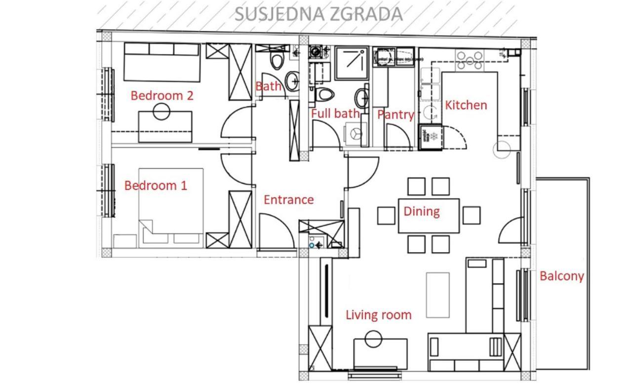Modern 4-Star Luxury Apt - Wfh Ready, Free Parking Zagreb Eksteriør billede